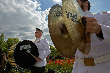 09.05.2023, Москва, Парк Горького, День Победы. Оркестр барабанщиков.