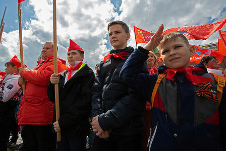 21.05.2023, Москва, Красная Площадь. Торжественный приём в пионеры. Во время мероприятия.