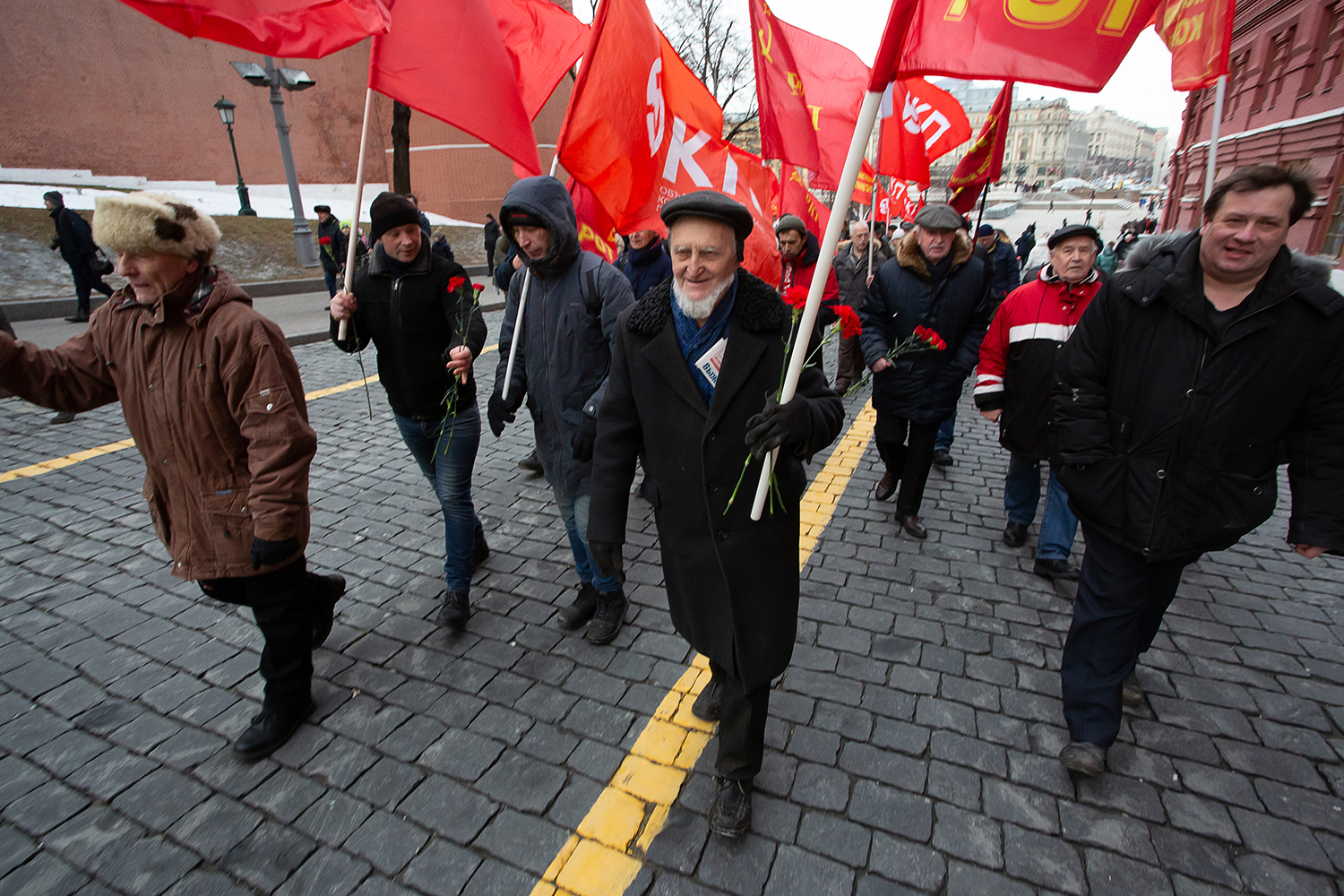 21.01.2023, Москва. Шествие партии «Коммунистическая партия Коммунисты России» по случаю Дня памяти В. И. Ленина.