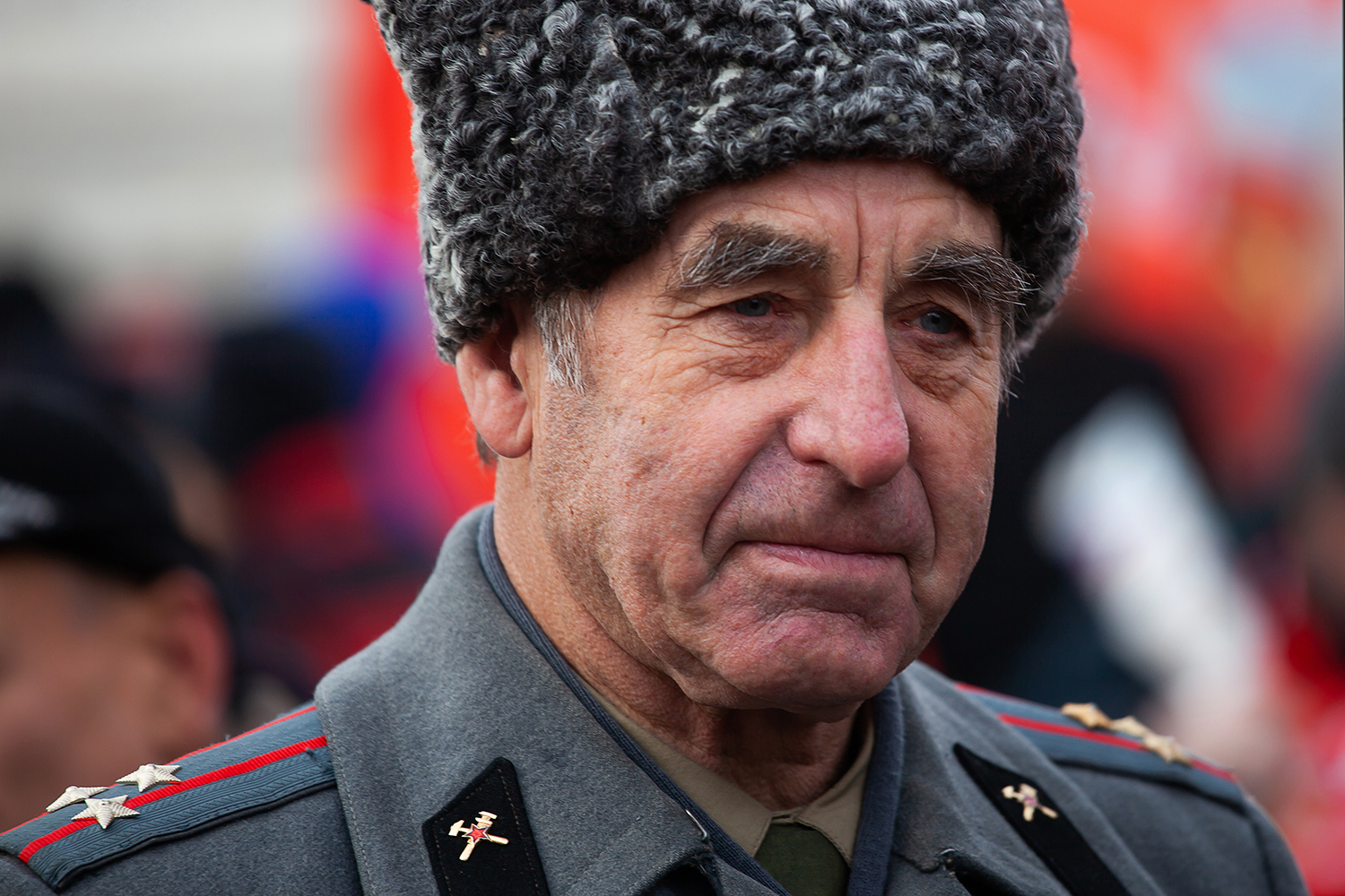 21.01.2023, Военный в отставке, член КПРФ на акции по случаю Дня памяти В. И. Ленина.