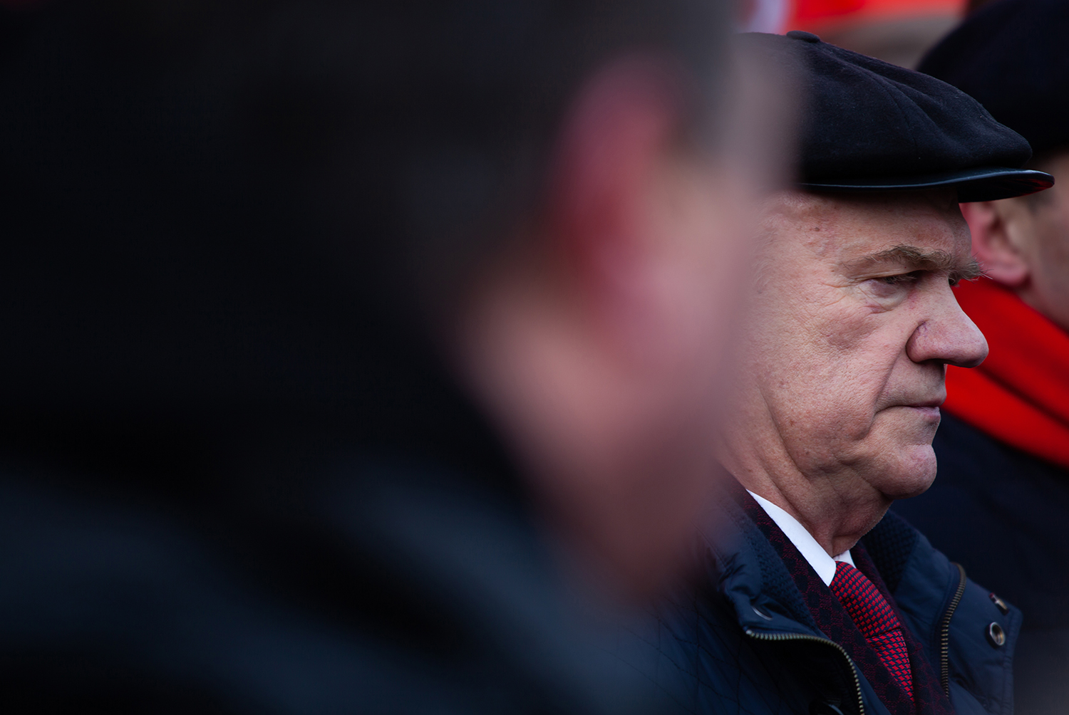 21.01.2023, Москва. Лидер КПРФ Геннадий Зюганов во время акции по случаю Дня памяти В. И. Ленина.