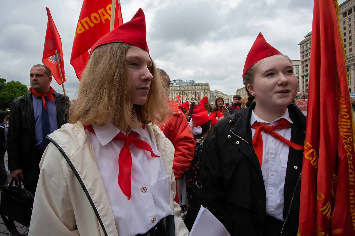 21.05.2023, Москва, Красная Площадь. Торжественный приём в пионеры. Перед началом мероприятий по приёму в пионеры.